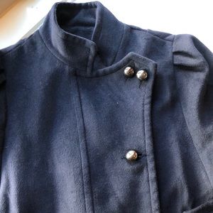 Dark blue cape coat